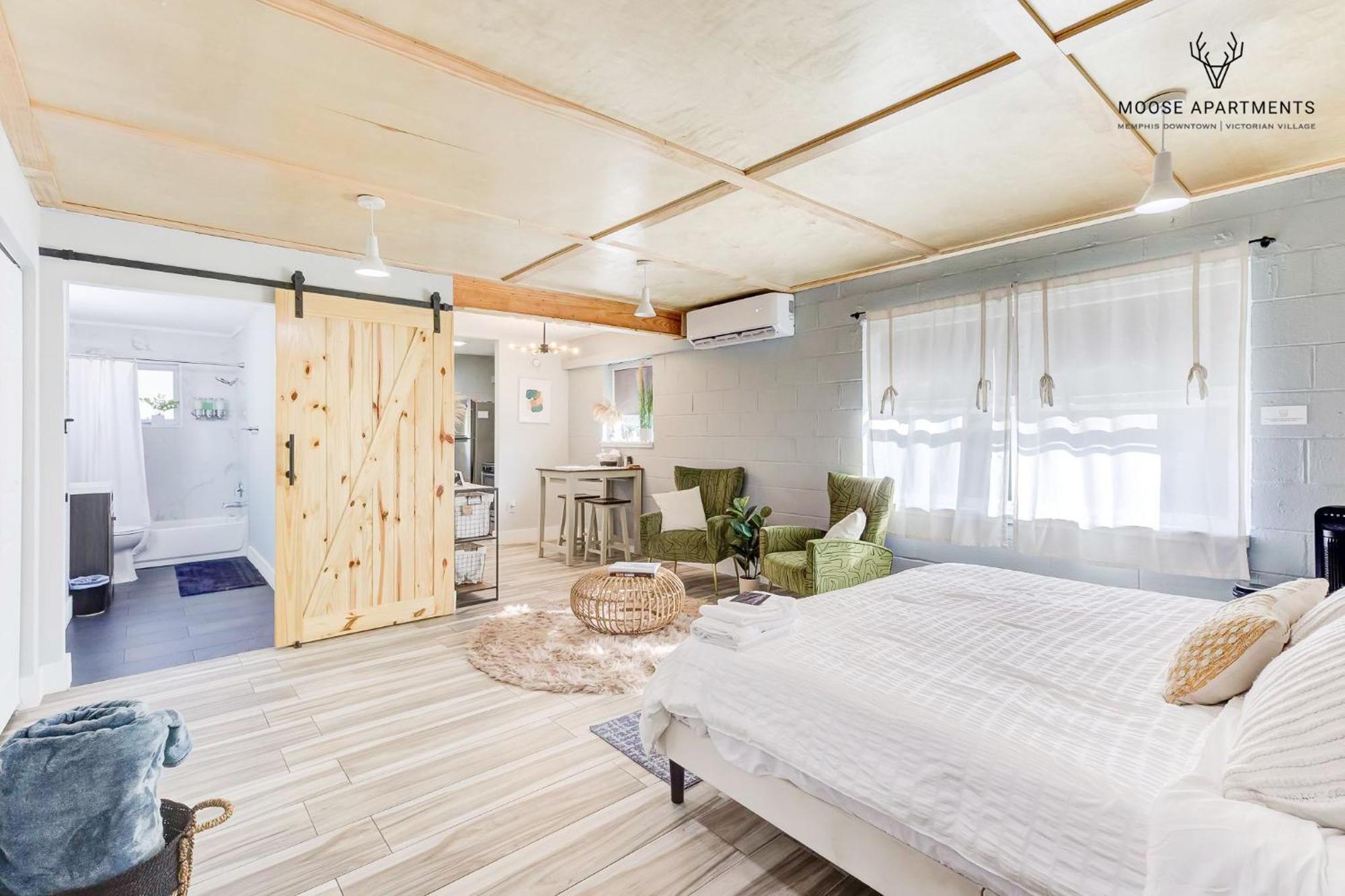 The Moose #6 - Modern Luxe Studio With Free Parking & King Bed Мемфис Экстерьер фото